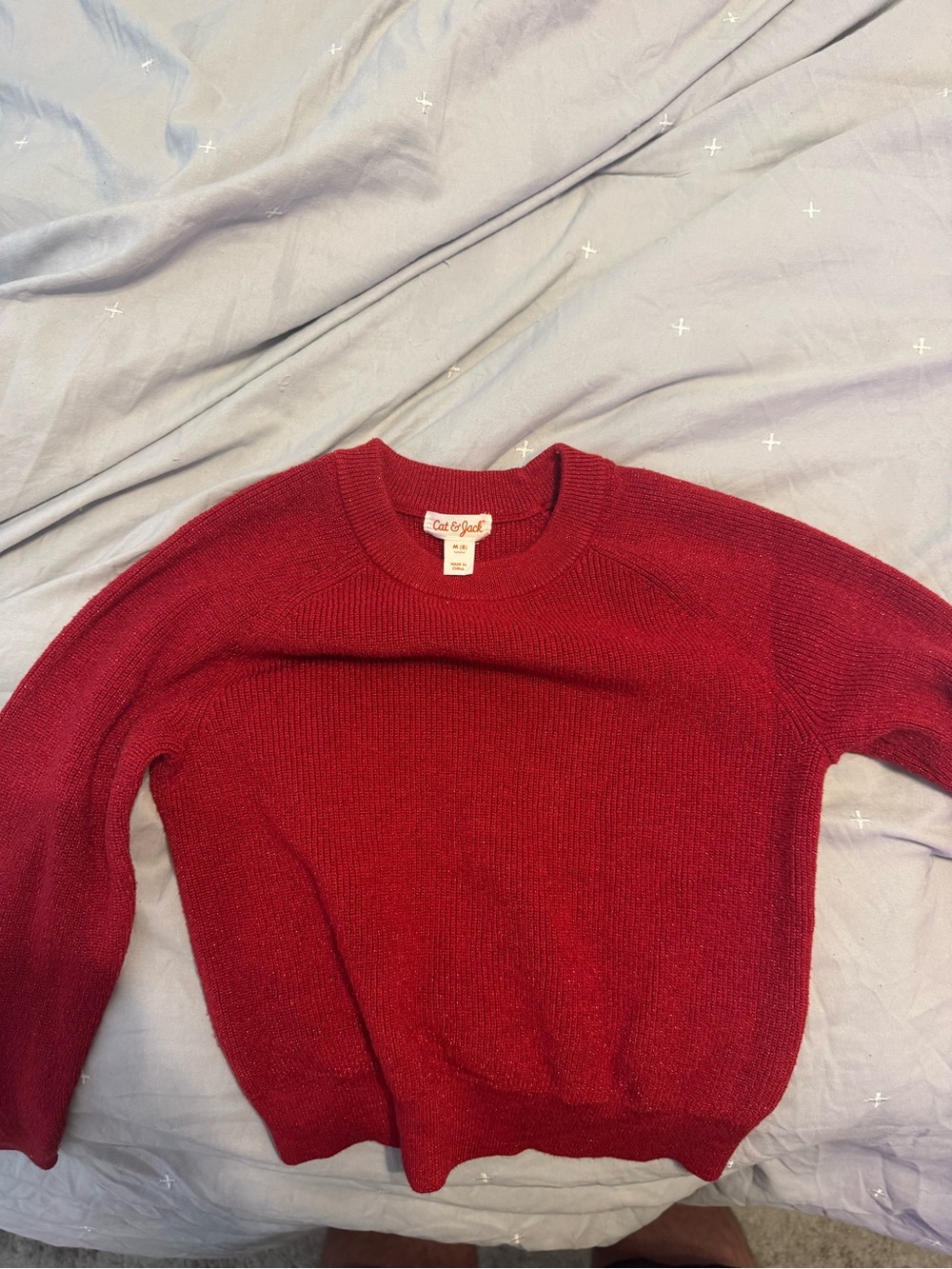 Cat & Jack Women's Crimson Crewneck Sweater